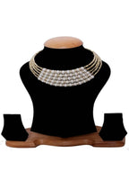 Mominos Fashion Johar Kamal Oxidised Pearls work Hasli Design Choker | Grocsy