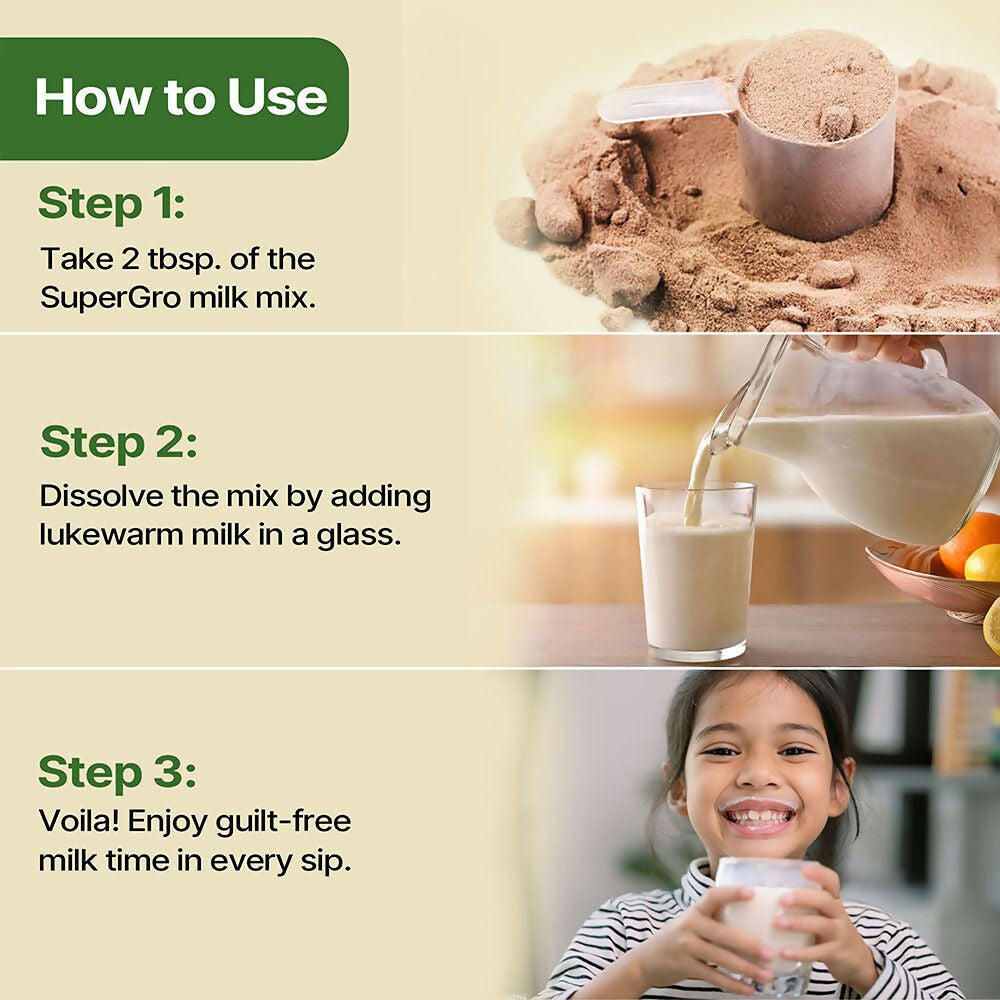 Herby Angel SuperGro Organic Cocoa Moringa Mix for Kids | Chocolate Flavour | Grocsy