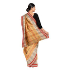 Exclusive Collection 100% Pure Cotton Yellow Tant Saree With Hand Weaving Work | Grocsy