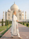 Anaita White Crepe Stitched Suit With Sequence Embroidery Work | Grocsy