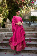 Evanik Women Pure Chanderi Plain With Zari Weaving Work Border Stitched Lehenga With Unstitched Blouse Dupatta | Grocsy