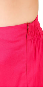 PAVONINE Rani Color Stretchable Cotton Lycra Fabric Pencil Pant For Women | Grocsy