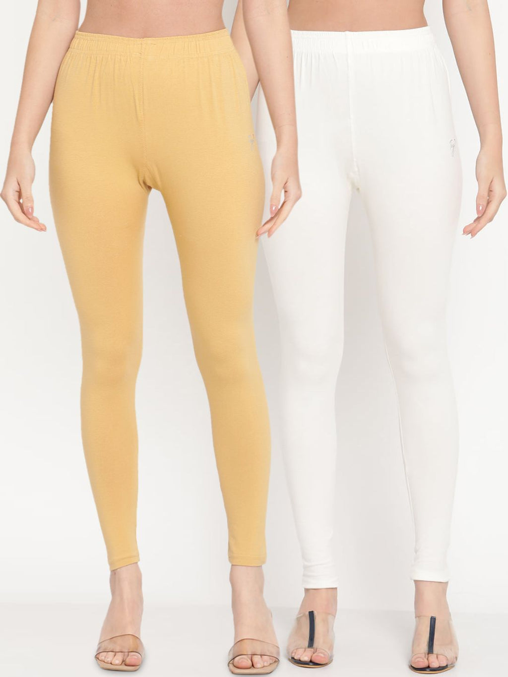 TAG 7 Women Pack Of 2 Solid Comfort Fit Ankle-Length Cotton Leggings | Grocsy