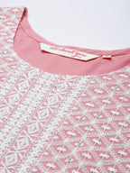 All About You Women Embroidered Chikankari Kurta With Trousers & With Dupatta | Grocsy