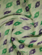 Shades of Cream And Mango Green Colour Blouse Patola Print Semi Chanderi Saree By Gayathri Reddy Designer Studio | Grocsy