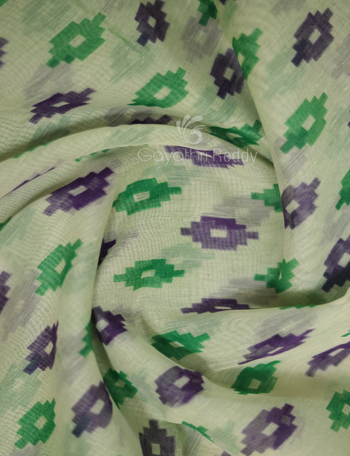 Shades of Cream And Mango Green Colour Blouse Patola Print Semi Chanderi Saree By Gayathri Reddy Designer Studio | Grocsy