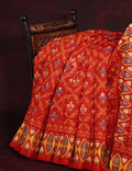Red Colour All Over Print Semi Chanderi Saree By Gayathri Reddy Designer Studio | Grocsy