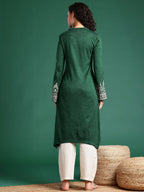 Sangria Mandarin Collar Straight Kurta | Grocsy