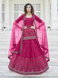 Myra Deep Pink Embroidered Designer Lehenga | Grocsy
