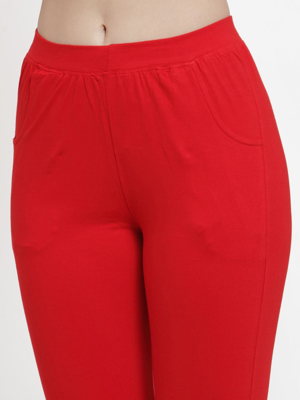 TAG 7 Women Pack Of 2 Solid Ankle-Length Straight-Fit Leggings | Grocsy