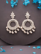 Tehzeeb Creations Gold Drop & Danglers Earring With Tikka For Women & Girls Diamond, Pearl Brass Drops & Danglers | Grocsy