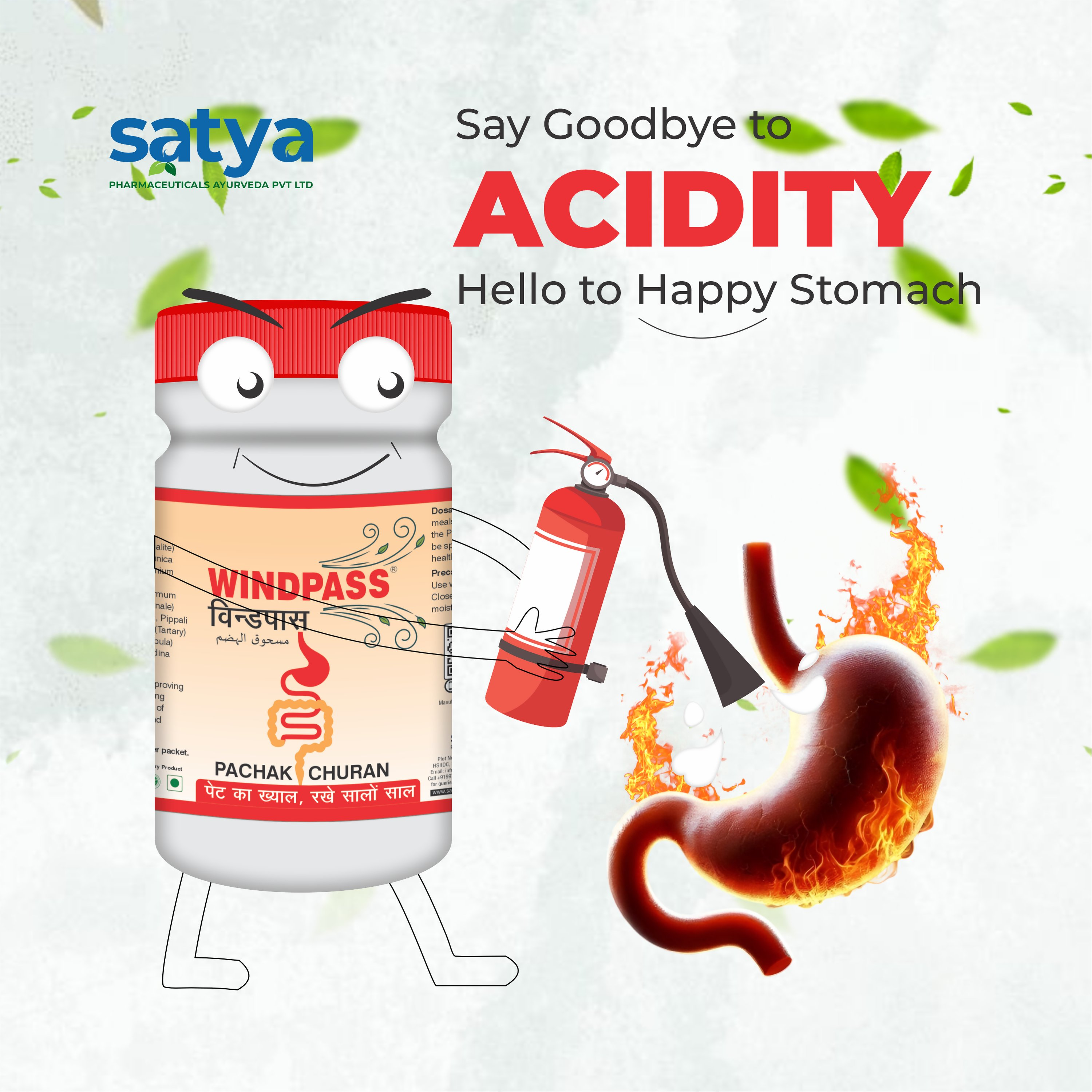 Satya Pharmaceuticals Ayurveda Windpass Pachak Churan | Grocsy