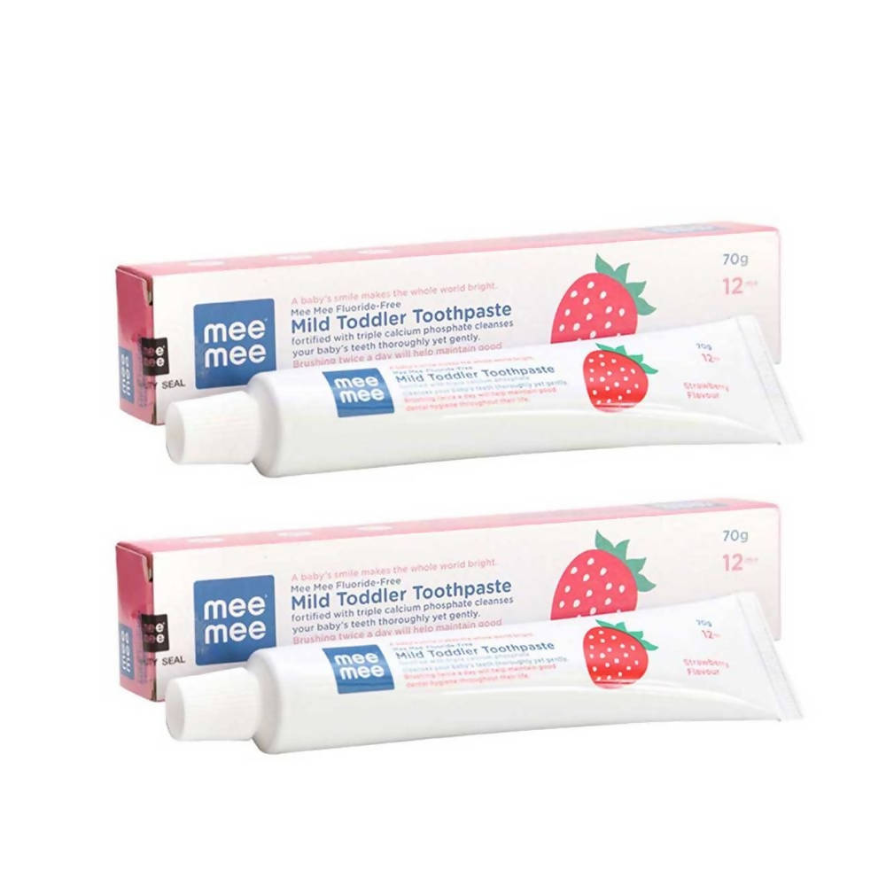 Mee Mee Fluoride-Free Mild Toddler Toothpaste - Strawberry Flavor | Grocsy