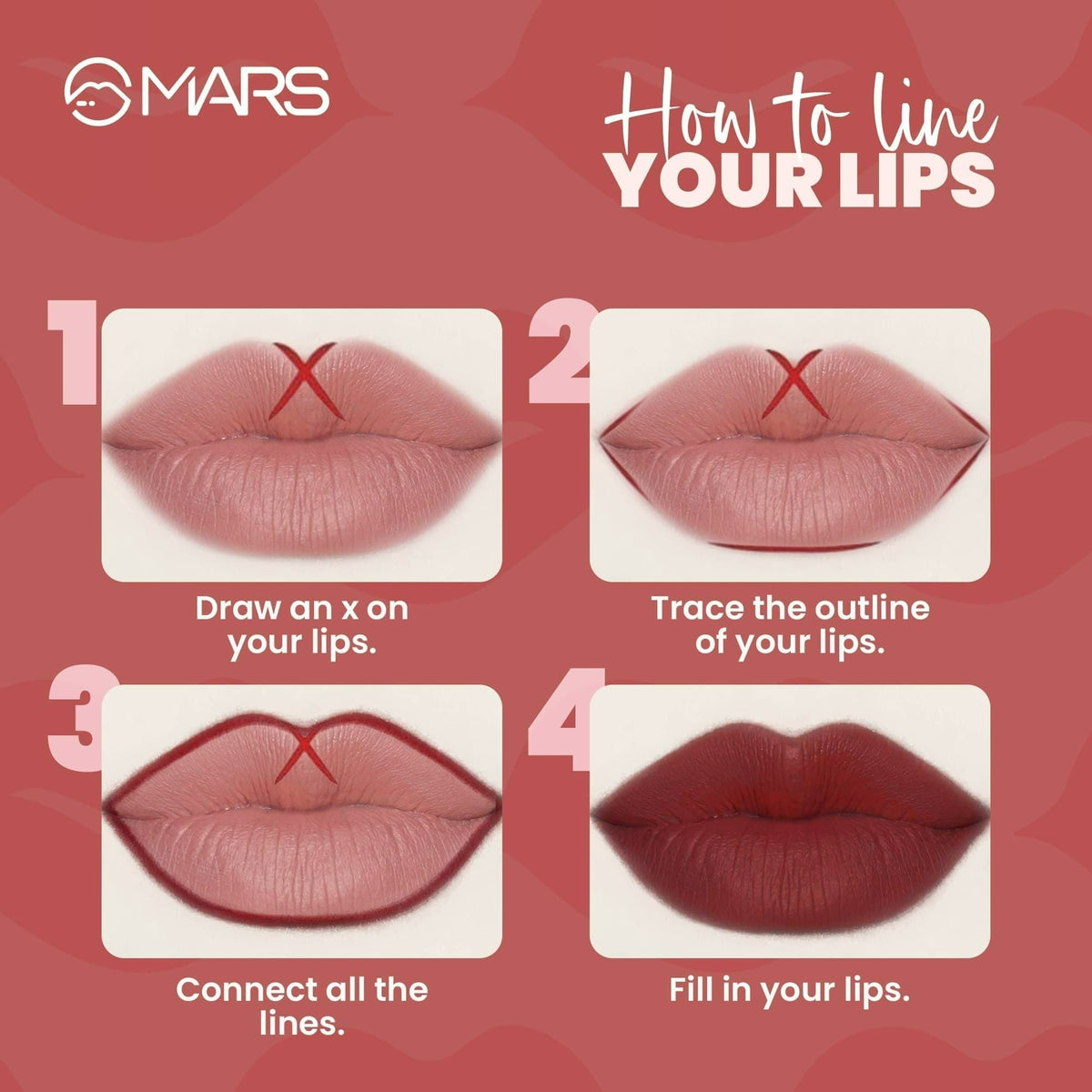 MARS Cosmetics Edge of Desire Lip Liner With Holder - Set A | Grocsy
