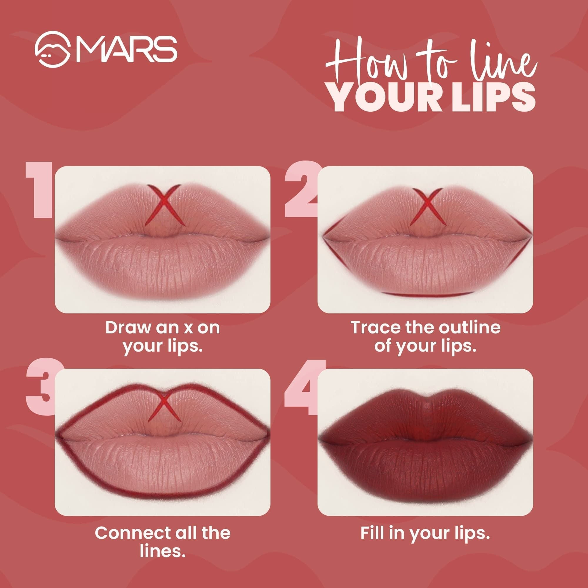 MARS Cosmetics Edge of Desire Lip Liner With Holder - Set B | Grocsy