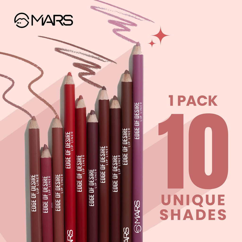 MARS Cosmetics Edge of Desire Lip Liner With Holder - Set B | Grocsy