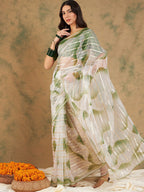 Sangria Woven Design Organza Sarees | Grocsy