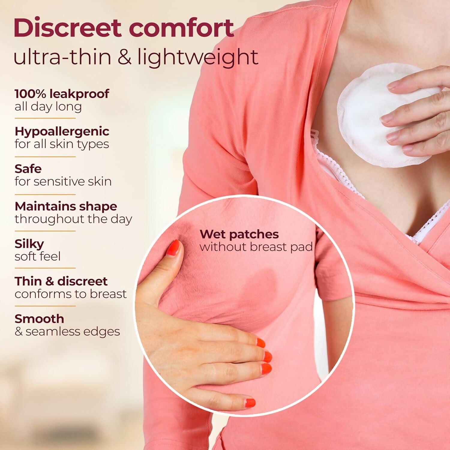 LuvLap Ultra Thin Honeycomb Nursing Breast Pads | Grocsy
