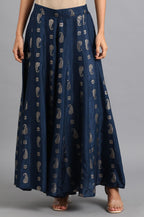 W for Woman Blue Printed Culottes | Grocsy