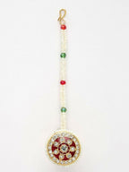NVR Women Gold Plated CZ Stone Borla Maang Tikka | Grocsy