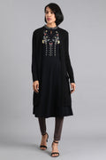 W for Woman Black Ribbed Cardigan | Grocsy