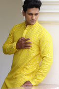 Ziba Yellow Mirrored Kurta by Hilo Design | Grocsy