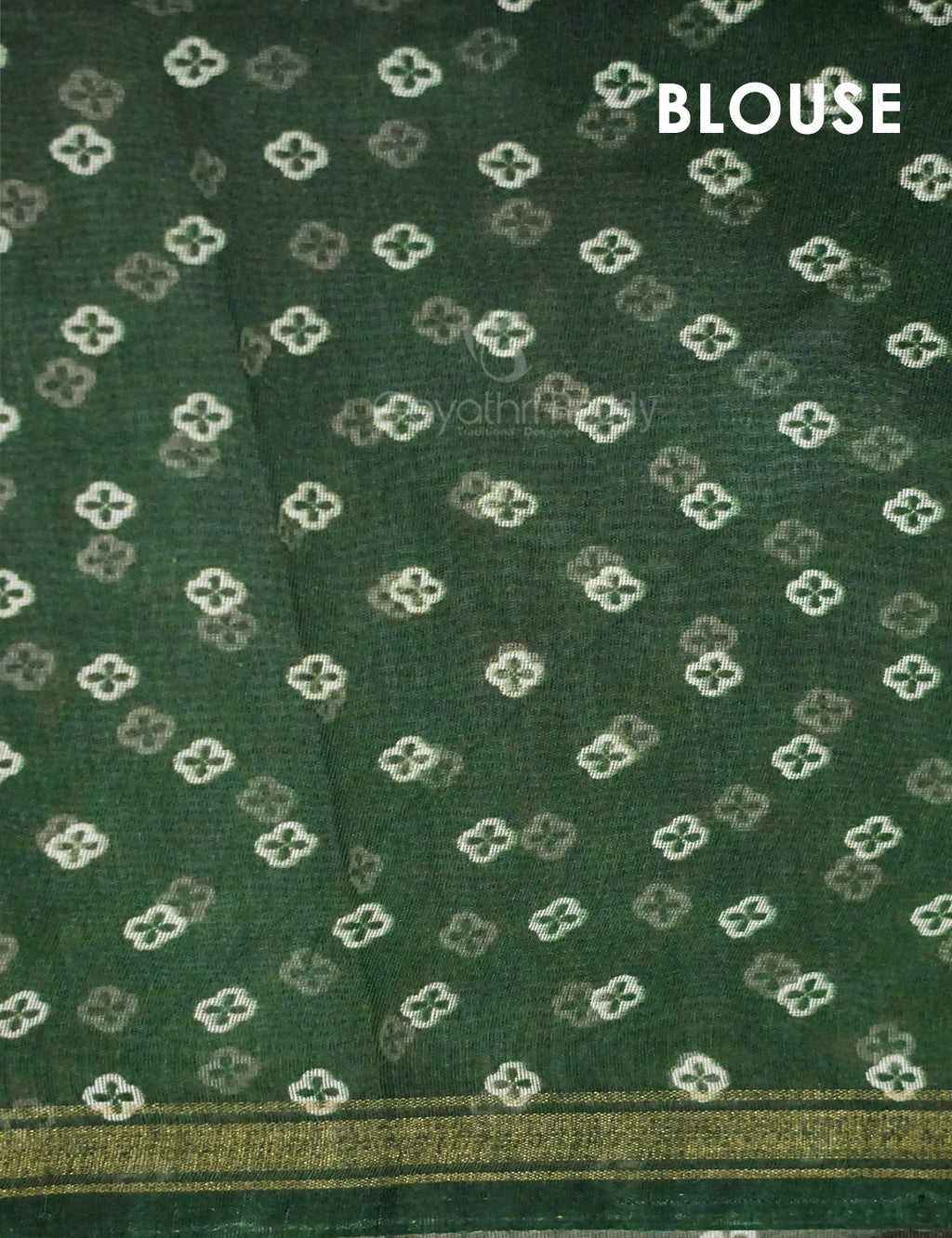 Shades of Green Colour Floral Design Semi Chanderi Saree By Gayathri Reddy Designer Studio | Grocsy