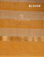 Cream And Orange Coloured With Checks Pure Mangalgiri Cotton Saree By Gayathri Reddy Designer Studio | Grocsy