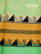 Lime Yellow Colour Block Print Pure Kota Cotton Saree By Gayathri Reddy Designer Studio | Grocsy