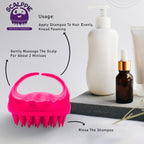 Scalppie Silicon Hair Scalp Massager & Shampoo Brush Scrub For Hair Growth & Anti Dandruff - Pink | Grocsy