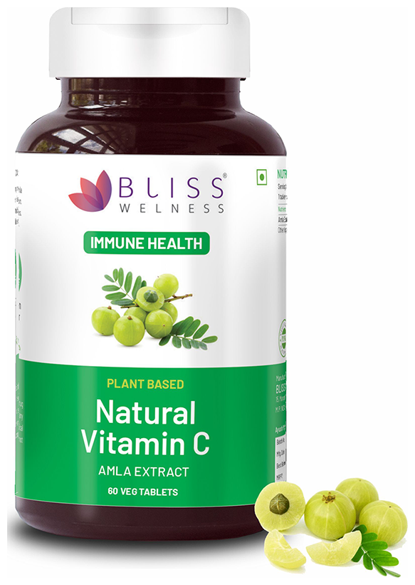 Bliss Welness Immune Health Natural Vitamin C Amla Extract Veg Tablet | Grocsy