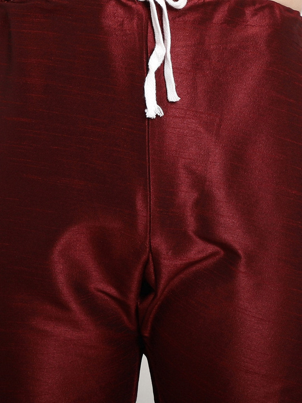 Sojanya Men Maroon & Beige Solid Kurta with Churidar & Printed Nehru Jacket | Grocsy