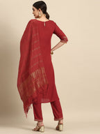 All About You Ethnic Motifs Print Kurta with Trousers & With Dupatta | Grocsy