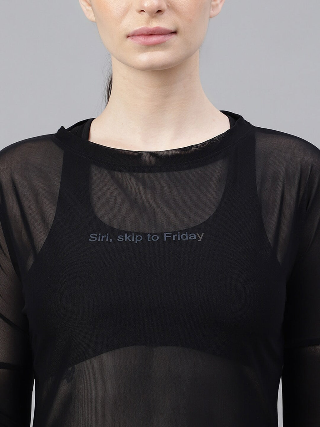 MKH Typography Printed Long Sleeve Relaxed Fit Dri-FIT Sports T-shirt | Grocsy