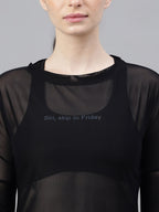 MKH Typography Printed Long Sleeve Relaxed Fit Dri-FIT Sports T-shirt | Grocsy