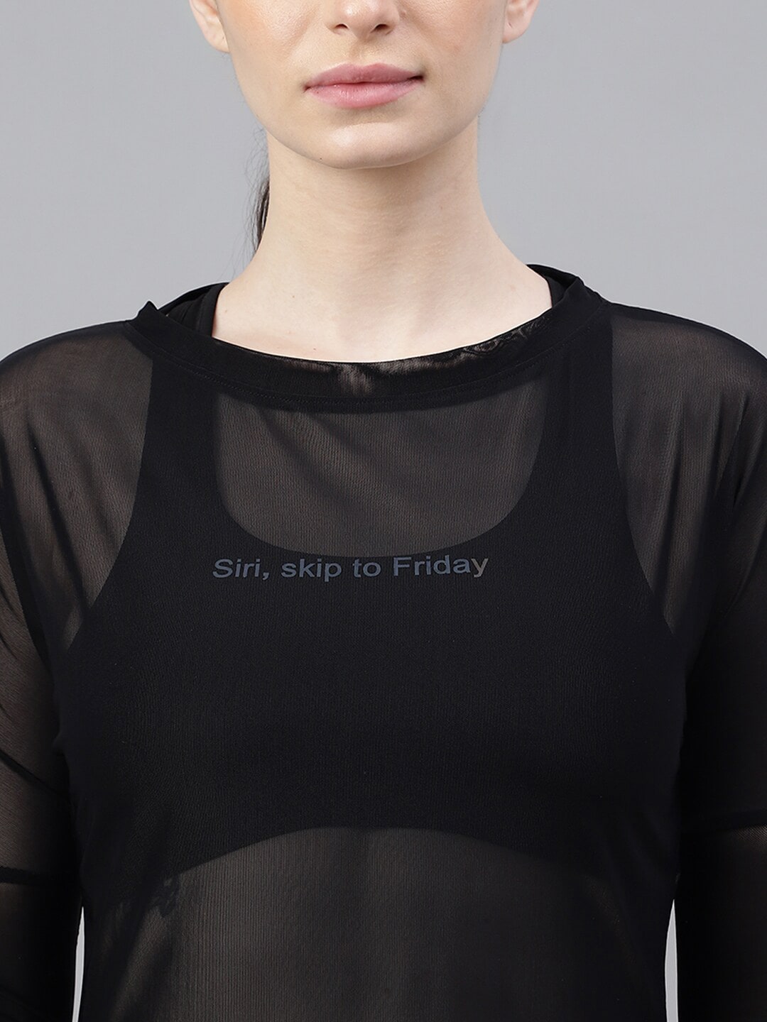 MKH Typography Printed Long Sleeve Relaxed Fit Dri-FIT Sports T-shirt | Grocsy