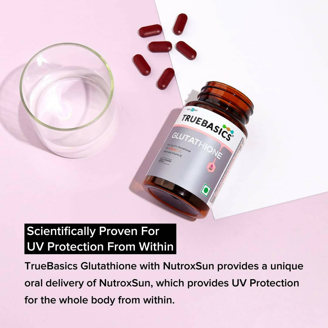 TrueBasics Glutathione with Nutroxsun, Biotin & Vitamin E Tablets | Grocsy