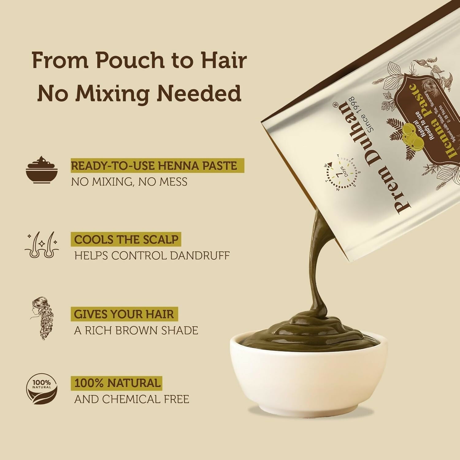 Prem Dulhan Henna Paste Ready to Apply | Grocsy