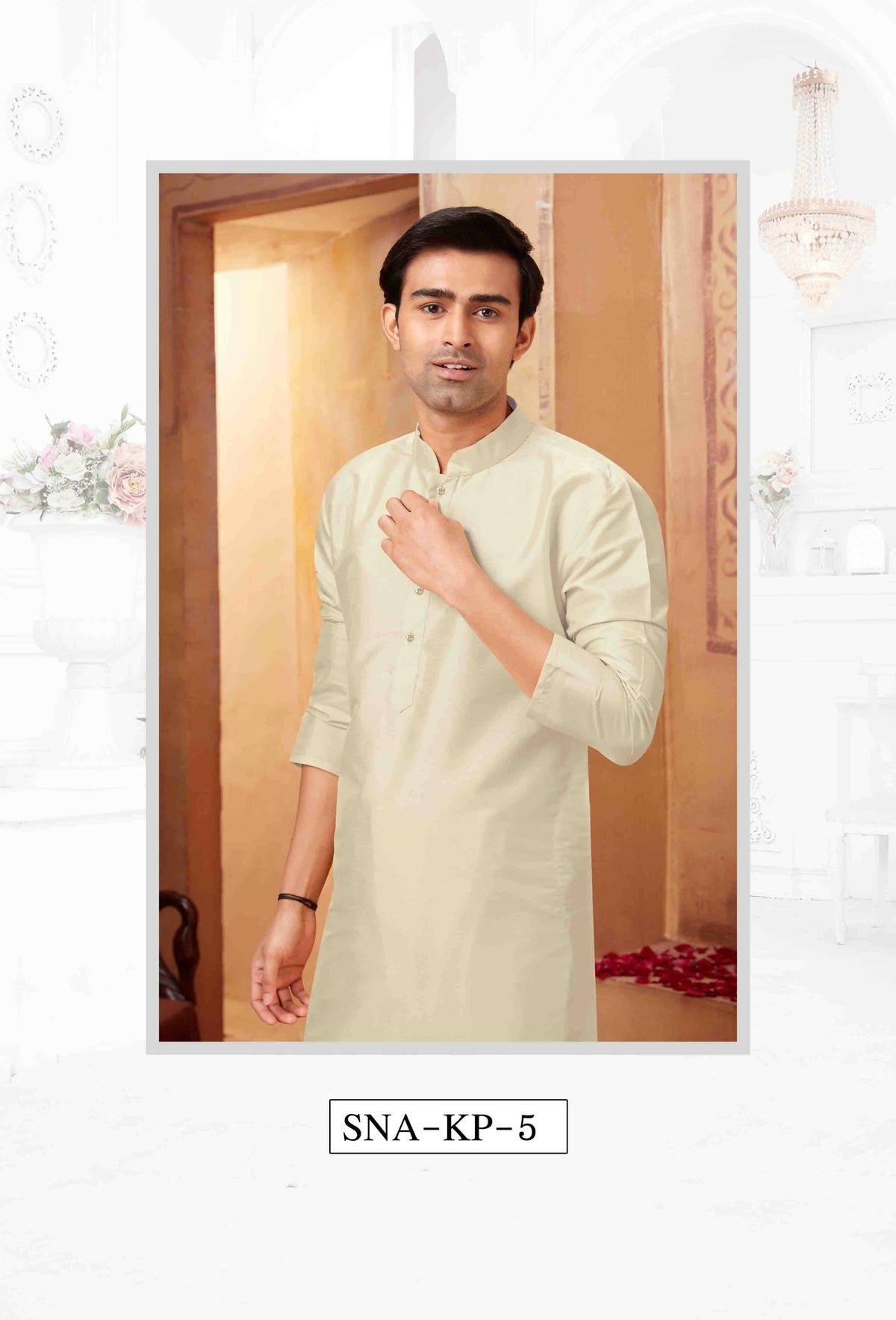 Joban Fashion Off White Art Silk Kurta Pyjama | Grocsy