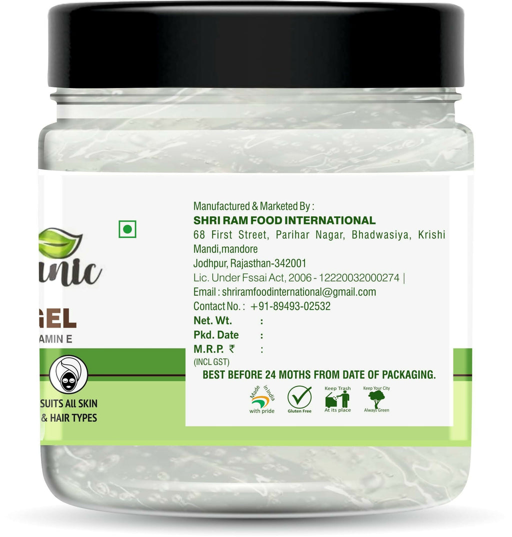Organic 100% Aloe Vera Gel For Face, with Natural Aloe Vera & Vitamin E for Skin and Hair | Grocsy