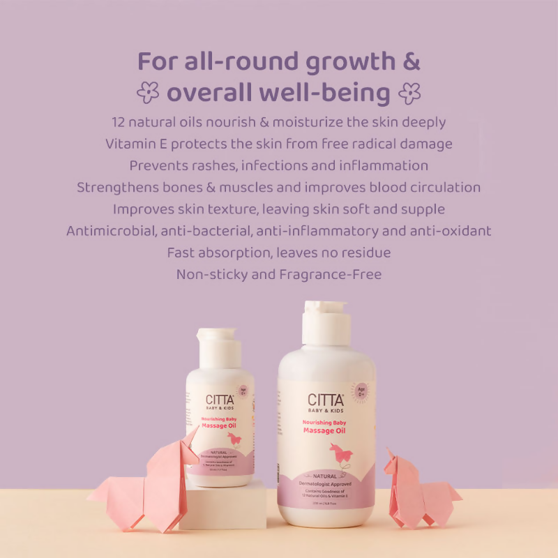Citta Baby & Kids Nourishing Baby Massage Oil | Grocsy