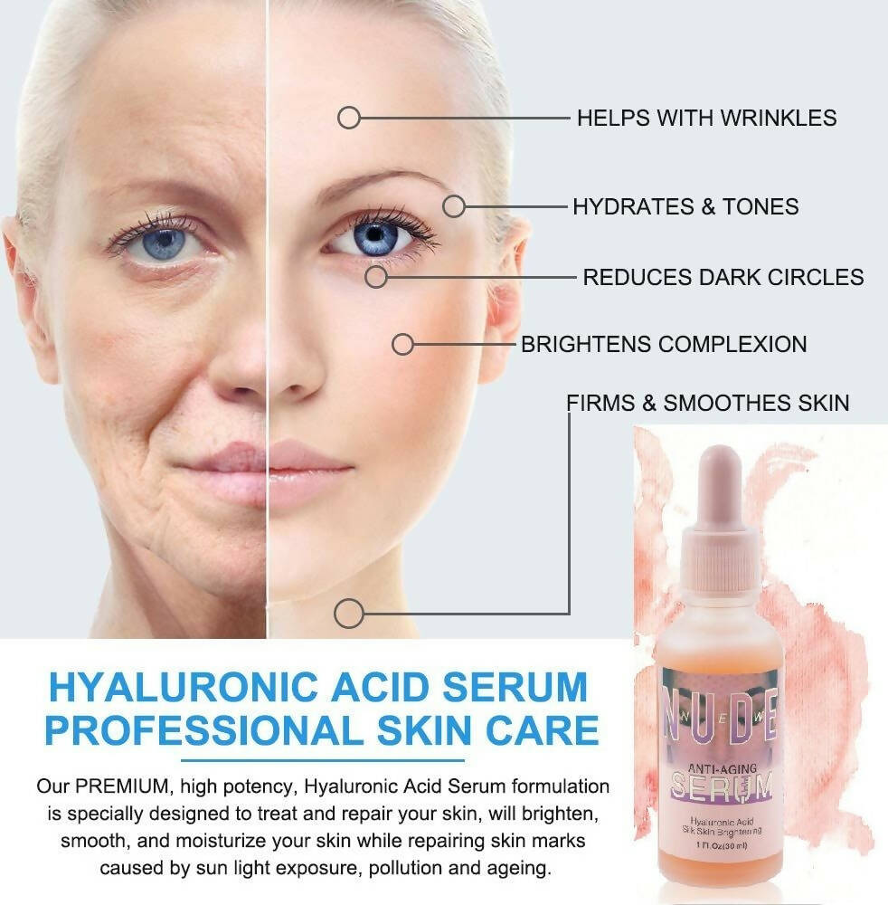 Favon New Nude Anti Ageing Serum with Hyaluronic Acid for Skin Brightening | Grocsy