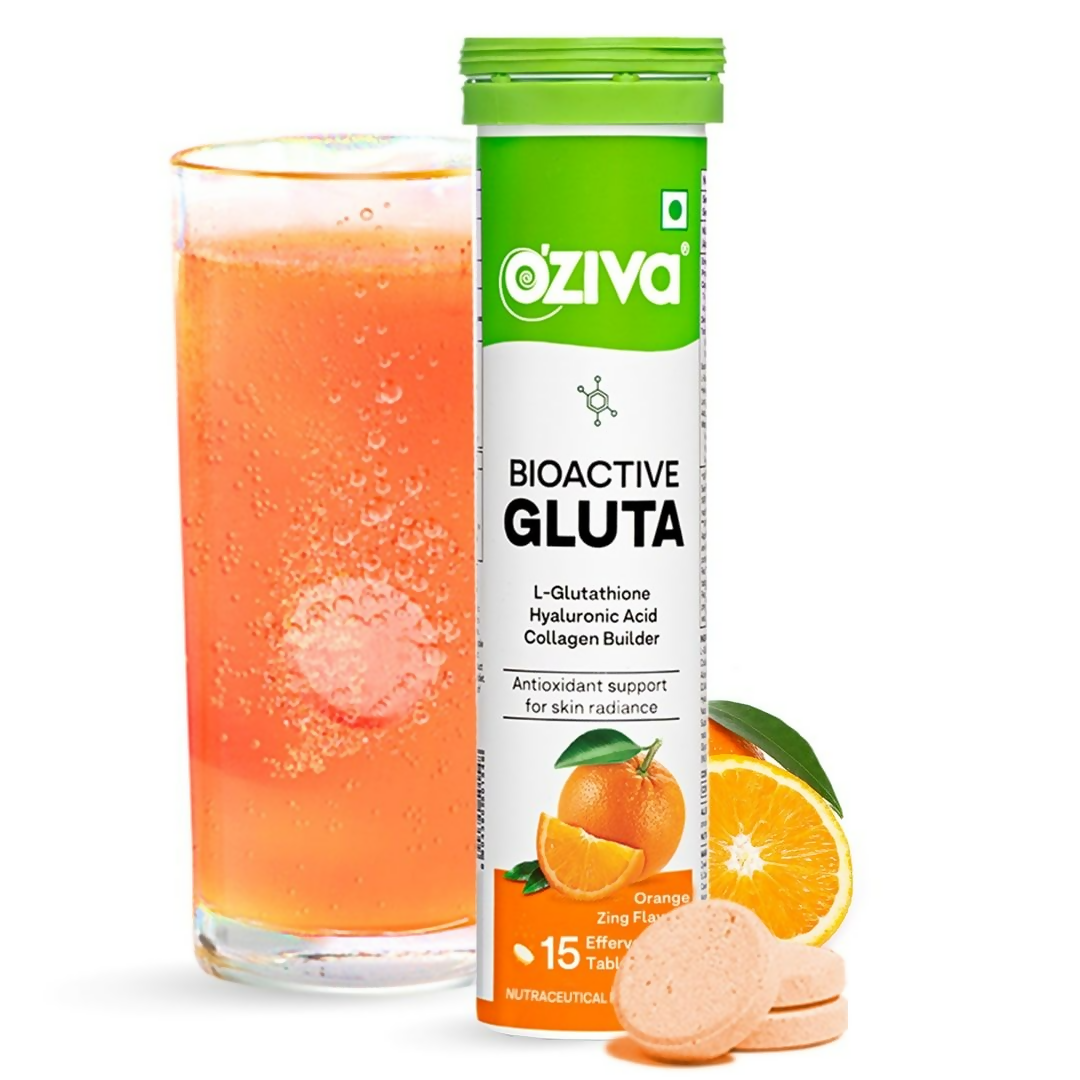 OZiva Bioactive Gluta Fizzy (L-Glutathione) Tablets | Grocsy