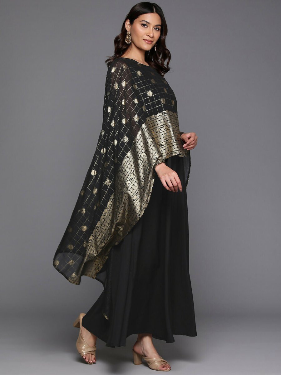 Ahalyaa Women's Traditional wear Ethnic Dress - Black | Grocsy