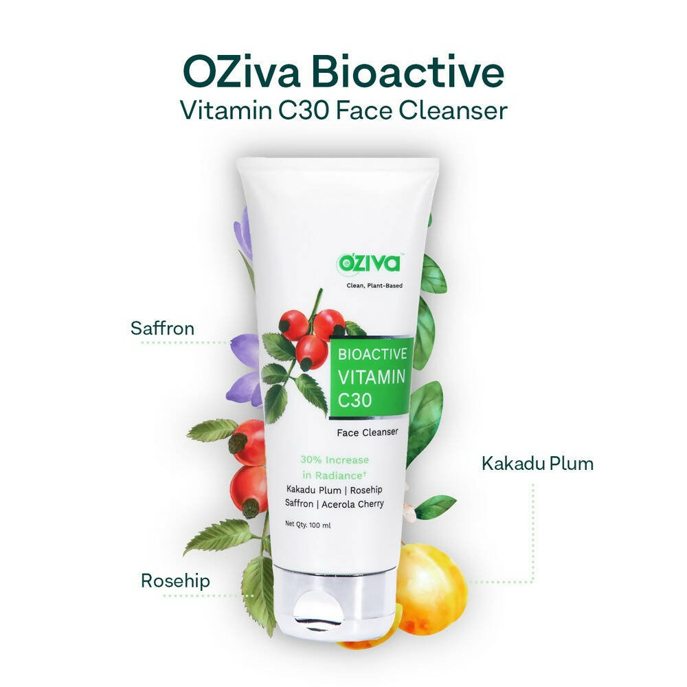 OZiva Bioactive Vitamin C30 Face Cleanser | Grocsy