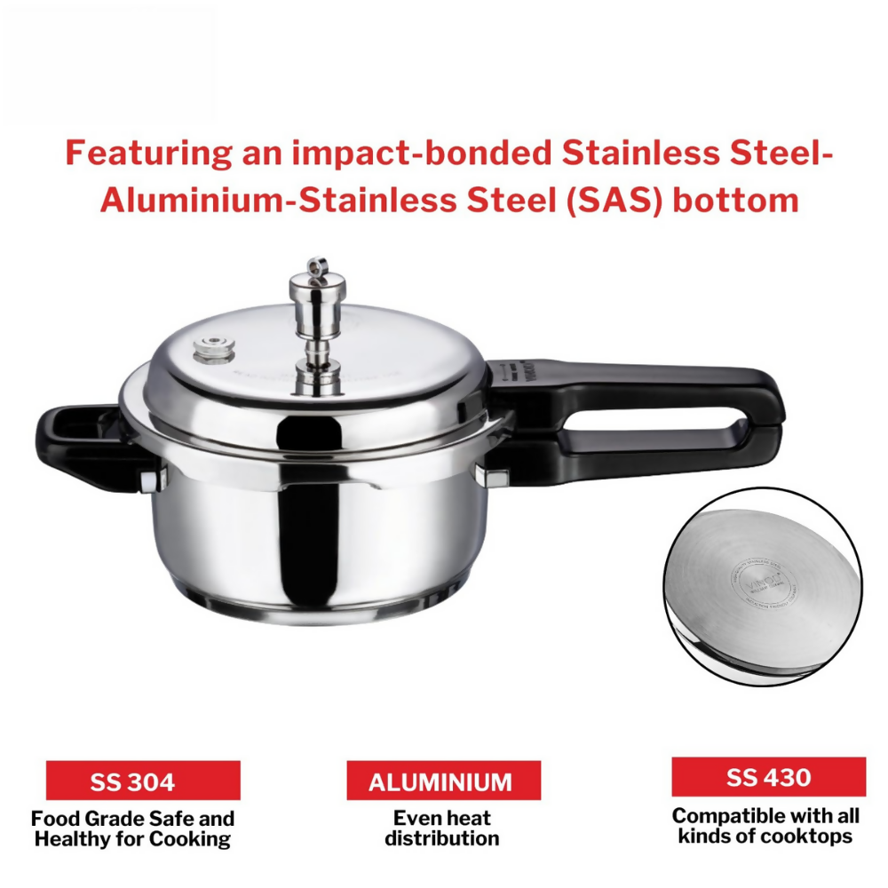 Vinod Stainless Steel Pressure Cooker Outer Lid | Grocsy