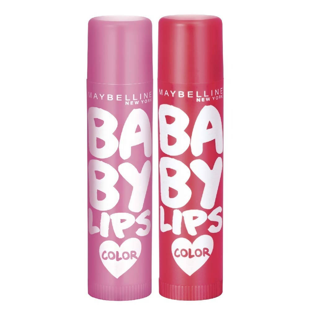 Maybelline New York Baby Lips Lip Balm (Pink & Red) | Grocsy
