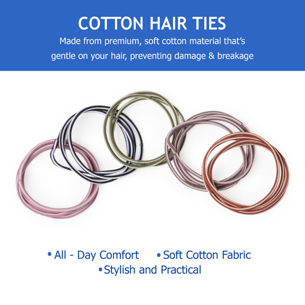 Bronson Professional Elastic Hair Rubber Bands Hair Ties Soft Stretchable Twin Colour | Grocsy