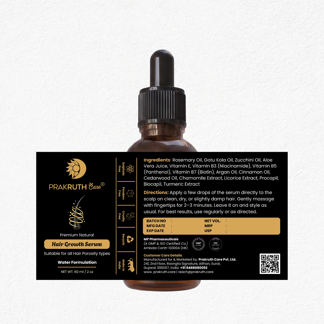 Prakruth Care Ayurvedic Inspired Hair Growth Serum | Grocsy