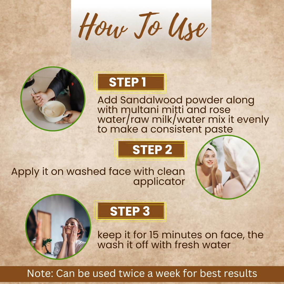 Veda Harvest Sandalwood Powder For Glowing Skin | Grocsy